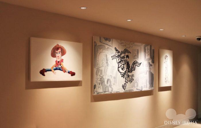 ホテル内に飾られている『トイ・ストーリー』のアート